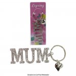 Mum Diamante Keyring