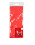 VALENTINE'S DAY RED GLITTER TISSUE PAPER 6 SHEET