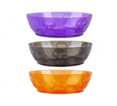 Halloween Scary Skull Bowl 18cm X 5cm 3 Assorted