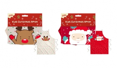 Christmas Kids Cotton Apron ( Assorted Designs )