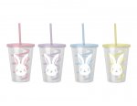 Easter Cup & Swirly Straw 650ml ( Assorted Colour )