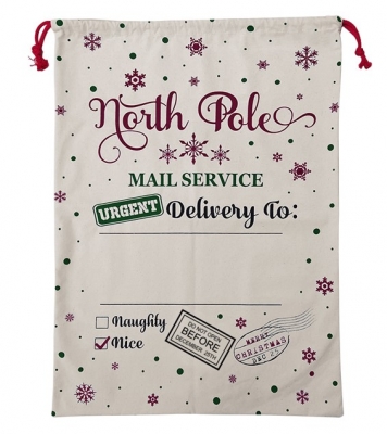 Christmas North Pole Mail Service Santa Sack 75 x 45cm