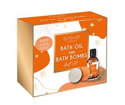 Bath Oil W/Bath Bomb Mandarin & Ginger Gift Set