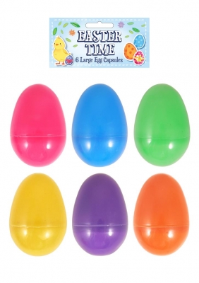 6 PACK EASTER EGG CAPSULES 8CM