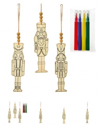 Christmas 3Pc Colour Your Own Nutcracker