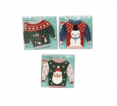 Christmas Jumper Napkins 12 Pack ( Assorted Designs )