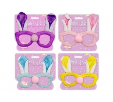 Easter Bunny Novelty Glasses ( Assorted Colours )