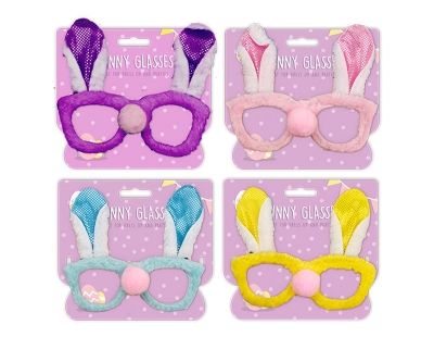 Easter Bunny Novelty Glasses ( Assorted Colours )