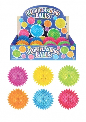 7.5cm Neon Flashing Spiky Balls