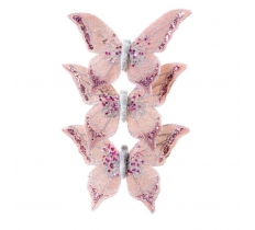 Decorative 14.5cm Burgundy Butterfly 3 Pack