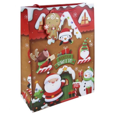 Christmas Santa's Grotto Extra Large Gift Bag