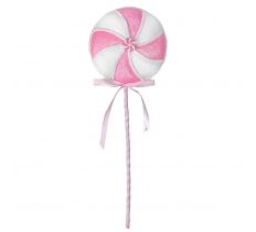 Christmas Lux Lolly Pink And White 63cm