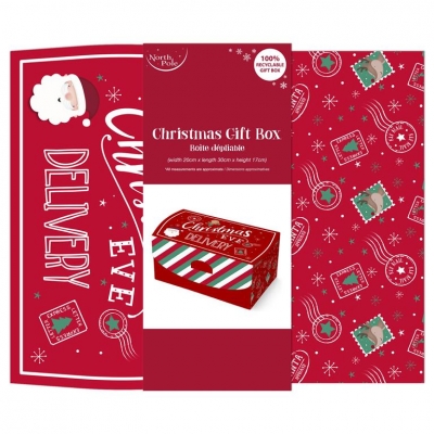 Christmas Eve Flat Pack Gift Box