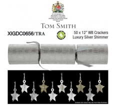 Christmas Crackers 12" x 50 Silver ( 83p Each )