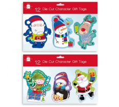 Foiled Tags Die Cut Kids 12 Pack