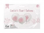 Mother's Day Confetti Heart Balloons 3pk