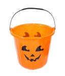 Halloween Pumpkin Treat Bucket 18cm X 16cm