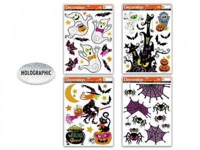 Holographic Halloween Window Clings