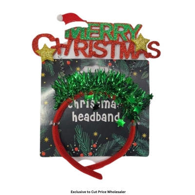 Merry Christmas Headband 17cm x 23cm