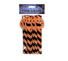 HALLOWEEN PAPER STRAWS 20PK - KIDS