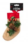 Mini Jute Stocking 15X8.5X4cm