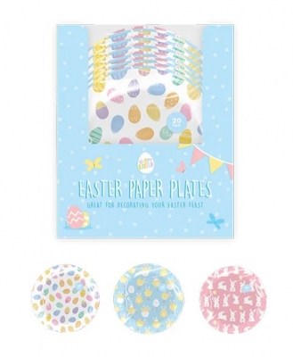 Easter Printed Paper Plates 20pk