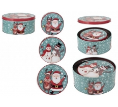 Christmas Storage Tins Set Of 3