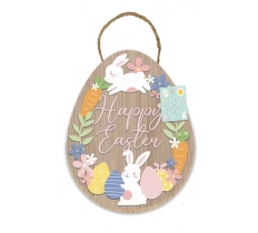 Happy Easter Hanging Plaque 27.5cm x 22cm