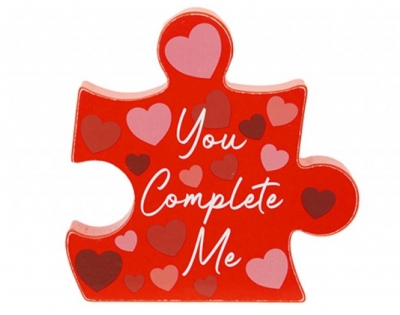 Valentine's Day Love Decal Puzzle Piece Decoration 10cm