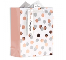 Christmas Metallic Spots Large Gift Bag