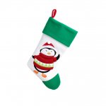 Deluxe Plush White Green Top Penguin Stocking 40cm X 25cm