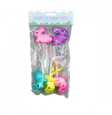 Mini Bunny Decorative Picks 5 Pack