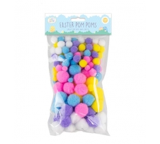 Easter Pom Poms 120 Pack