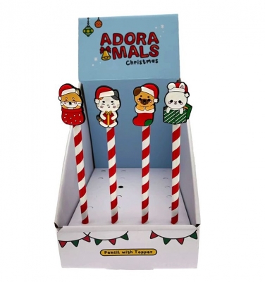 Christmas Adoramals Pencil with PVC Topper