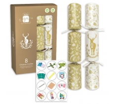 Christmas Crackers 12" X 8 Cream & Gold