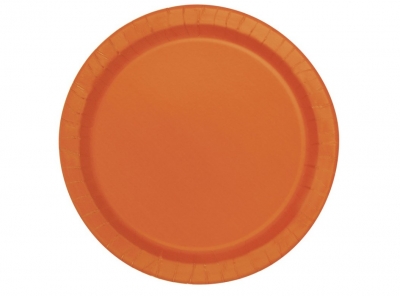 Pumpkin Orange 7" Dessert Plates 8pack