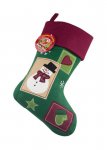 DELUXE PLUSH VINTAGE SNOWMAN CHRISTMAS STOCKING 40CM X 25CM