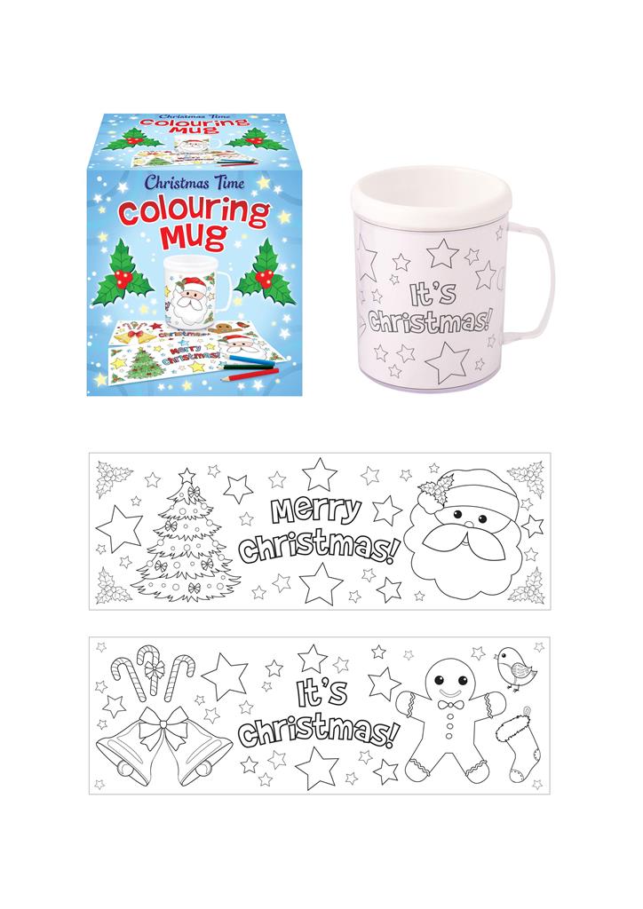 color your own christmas mug