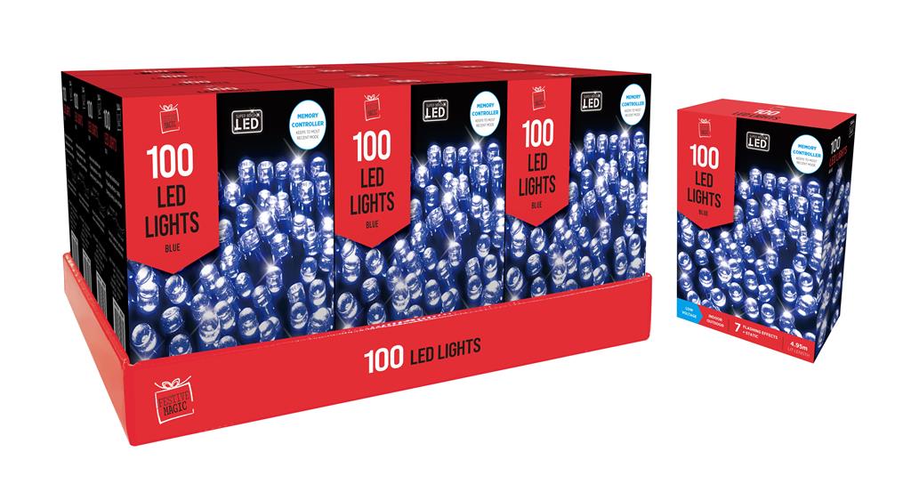 LED Lights 100 Blue - Click Image to Close